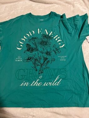 Arizona Jean Company Teal "Good Energy" Graphic Tee